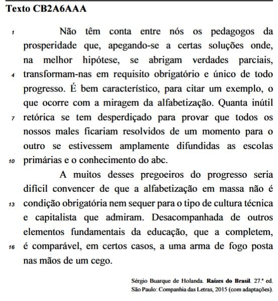 INSS (Superação) Português Prof. Carlos Zambeli 7. (CESPE 2017 SEDF) No que se refere ao texto precedente, julgue o item a seguir.