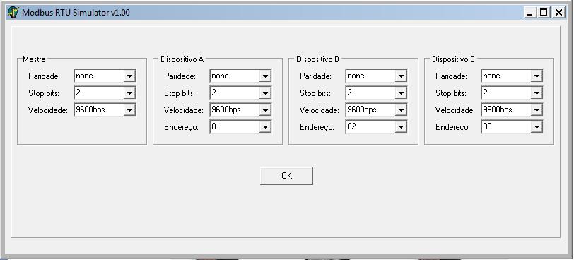 Construção do frame Exemplo de configuração