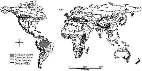 ) Intra-regional drivers (institutional biophysical technological drivers) Soil moisture Seasonality indexes Productivity (crops) Land Allocation model (LuccME