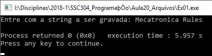 9 Exemplo 1 # include <stdio.h> # include <stdlib.h> # include <string.h> int main() FILE *arq; char string[100]; int i; arq = fopen("exemplo1.