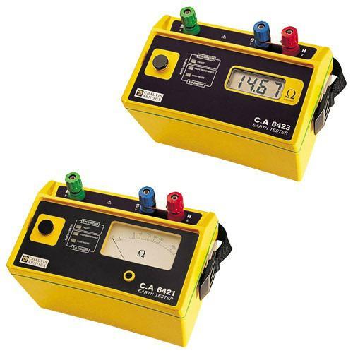 Medidor de CA-642x medidor de resistência de até 2000 Ω / medição de segundo DIN VDE 0413 / IEC 61557 / com tela analógica CA-6421 ou com tela digital CA-6423 O medidor de série CA-642x está