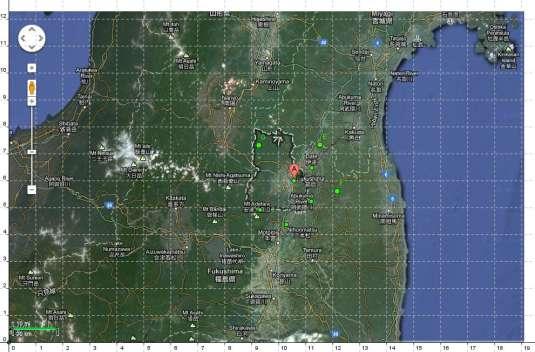 Fonte: Google Maps Como podemos determinar quais dos pontos assinalados no mapa não podem ser habitados, por estarem a menos de 20 quilômetros de