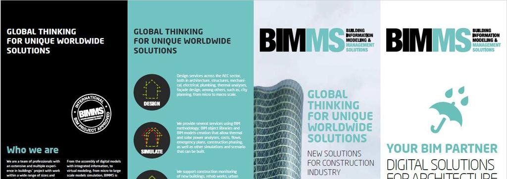 Guia de implementação da metodologia BIM Figura 43 - Exemplo de um panfleto de marketing da BIMMS (frente).