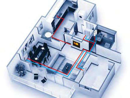 Potencia calorifica cedida à água e ao ambiente superior a 23 Kw. Simplicidade no manejo e regulação. Entradas de ar primário e secundário reguláveis.