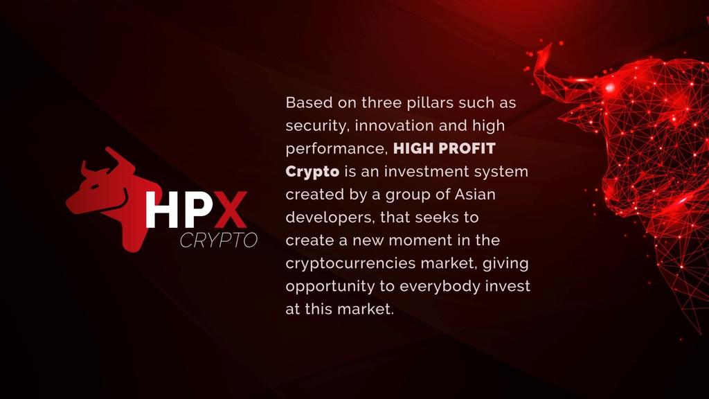 Baseado em três pilares: Segurança, inovação e alto desempenho, a HIGH PROFIT Crypto é um sistema de investimento criado por um grupo de