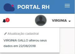 no cabeçalho você receberá uma notificação sobre o status atual de sua