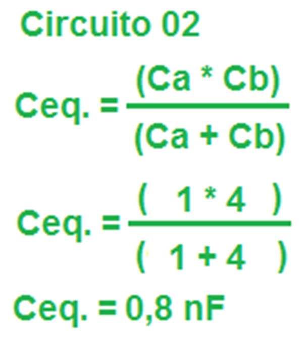 igual à carga de C equivalente.