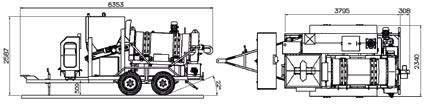 Misturador de Asfalto 03 a 05 t/h MÓVEL Misturador de asfalto a quente, do tipo contrafluxo, para produções de até 05 toneladas de asfalto por hora, com misturador externo, queimadores diesel