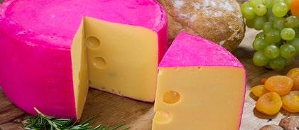 GOUDA O queijo tipo Gouda é de origem Holandesa. Apresenta uma casca vermelha muito lisa. É um queijo de massa semicozida, textura macia e sua parte interna é permeada por pequenos buracos.