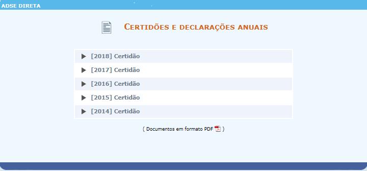 Declarações É disponibilizada anualmente a certidão de Rendimentos, onde constam o valor faturado, o valor pago e respetivas retenções de