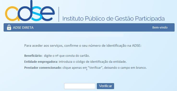 Numa primeira fase, o utilizador é remetido para o site acesso.gov.