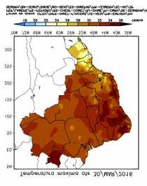 enchimento de grãos. No entanto, dificultou pontualmente a colheita da soja na porção nordeste, e do arroz na porção sudeste, do Rio Grande do Sul.