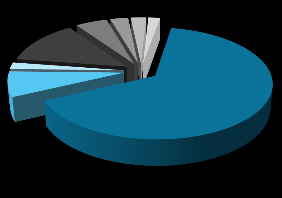 2014: 624,3 TWh Renováveis 74,6% 2015: 612 TWh Renováveis 76,8% 13,0% 5,1% 2,9% 2,5% 1,9% 13,1% 3,1% 2,6% 2,4% 2,0% 2,0%