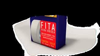 FITA VEDA ROSCA A Linha de Fita Veda Rosca Bakof Tec é produzida em PTFE 100% puro, com opções de