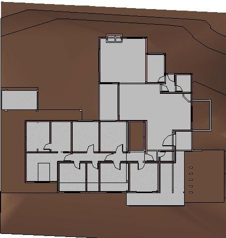 50 2. Nível: Pavimento Térreo A figura 21 apresenta o segundo nível que foi analisado, a disposição arquitetônica das paredes, portas, janelas e pisos.
