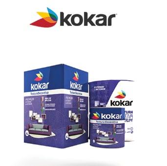 Textura Decorativa Tradicional Premium Kokar BT013 1/ 5 1. 2. 3. 4. DESCRIÇÃO: É um revestimento acrílico texturizado e pode ser aplicado em altas espessuras dispensando o uso de massa fina.