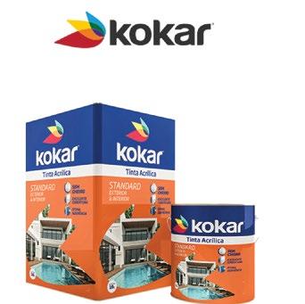 PRODUTO Tinta Acrílica Standard Kokar BT002 1/ 5 1. 2. 3. 4. 5. DESCRIÇÃO: É um produto formulado especialmente para pinturas externas e internas de fachadas e paredes.