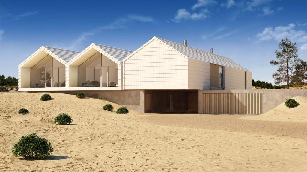 VILLA B Os arquitetos Guedes Cruz e Charters Monteiro sugerem esta solução arquitetónica que prima pelos grandes espaços, em linhas simples e modulares, que traz para a sua futura casa toda a