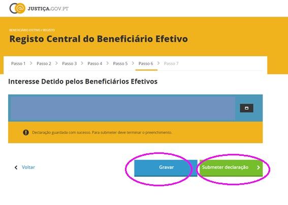 Passo 7: Entrega da Declaração Finalmente aparecerá este quadro, que no