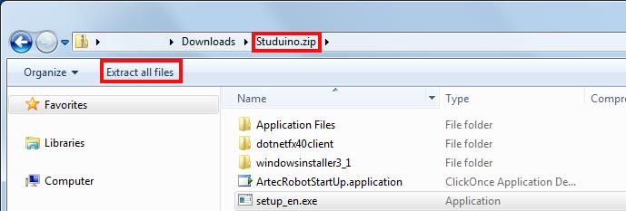 Setup_en.exe será executado como uma instalação da internet se você descompactar o arquivo zip usando o software padrão do Windows.