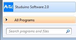 2.2. Iniciando o ambiente de programação Studuino Windows XP / Vista / 7 Quando a instalação