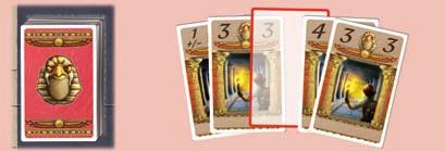 Peças de templo: O jogador faz a ação da peça de templo. Todas as ações de peças de templo são explicadas em detalhe na página 7.