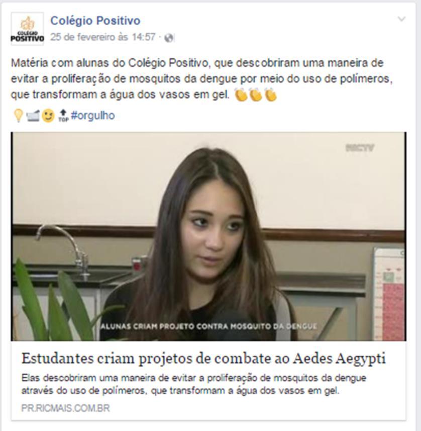 Estabeleça os conteúdos: - Aviso aos pais - Fotos de atividades dos alunos -