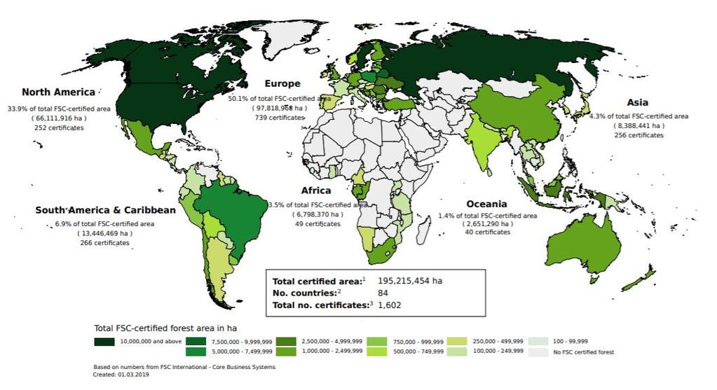 5 Março/2019 Dados do site do FSC de 01 de março