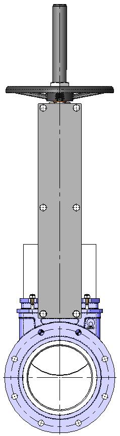 Caraterísticas: Acionamentos standard: volante e barra quadrada Recomenda se um suporte guia do tubo a cada 1,5 m.