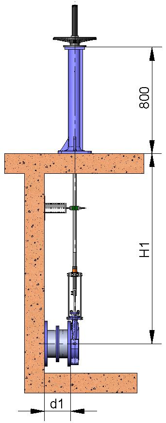 TIPOS DE EXTENSÕES Se for necessário acionar a válvula a partir de uma posição afastada, podemos colocar acionamentos de diferentes tipos: Extensão: coluna de manobra.