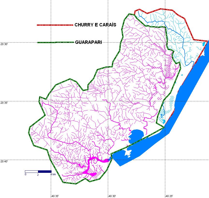 Jucu e a leste pelo Oceano Atlântico (Figura 2). Estão inseridas totalmente no Espírito Santo, fazendo parte da Região Hidrográfica do Atlântico Sudeste (CNRH 2003).