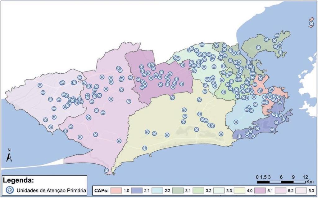 Mapa 4 Distribuição das Unidades de Atenção Primária no MRJ Confeccionado por S/SUBPAV/SAP 1 Programa de Controle de Tuberculose Este boletim marca um período de oito anos de gestão da Secretaria