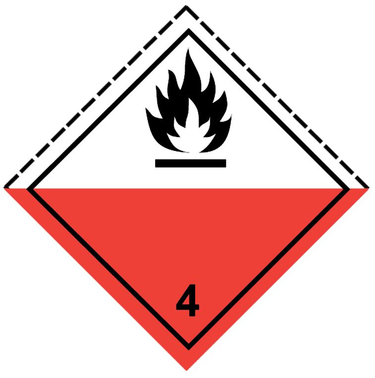 CLASSE 3 Líquidos inflamáveis (Nº 3) Símbolo (chama): preto ou branco. Fundo: vermelho. Número "3" no canto inferior.
