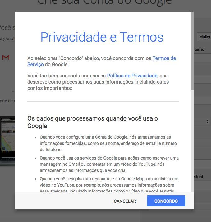 CRIANDO UMA CONTA DE GMAIL CONTA DO