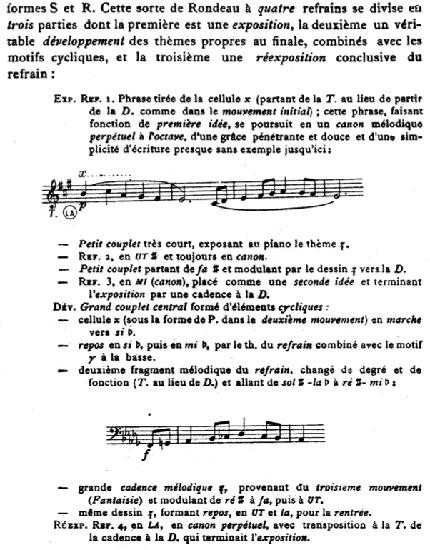 IV, Allegretto poco mosso (d Indy, pp. 425-426) Combinação das formas S e R.