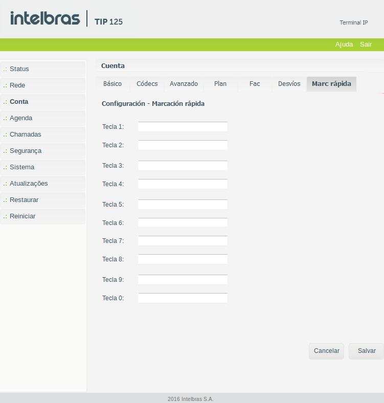 Configurando desvios através do aparelho 1. Pressione a tecla, através das teclas direcionais selecione o item 2. Facilidades e pressione a tecla ; 2. Selecione o item 1. Desvio e pressione ; 3.