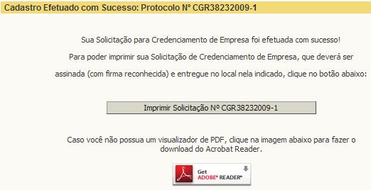 Ao retornar a tela de credenciamento, as atividades selecionadas serão exibidas no quadro de atividades.