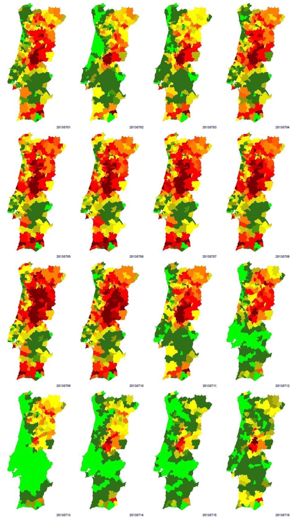 Figura A2a - Mapas diários de