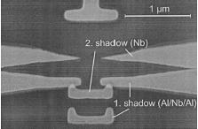 Lift-off e evaporação inclinada (com sombras) Vista de Topo: Resiste Evaporação: 1.Nb 2.