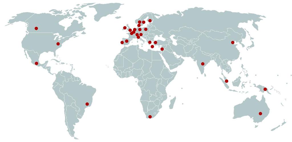 A Screenline no Mundo Screenline = Pellinindustrie Itália 33 países 8 Unidades de