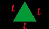 No caso do triângulo equilátero, que possui os três ângulos internos iguais, assim como os