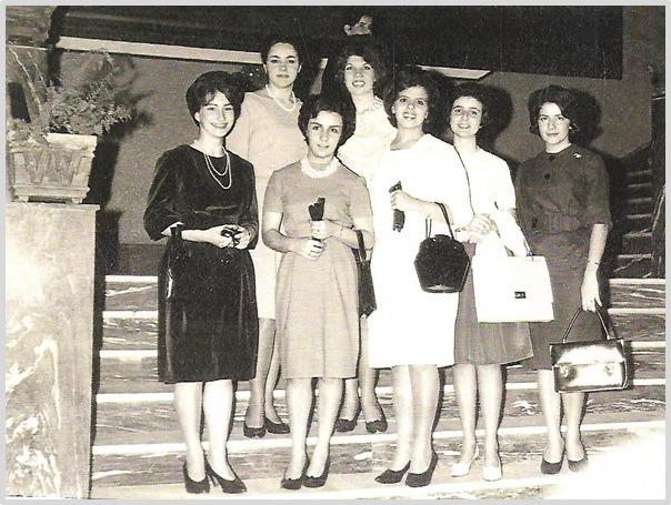 Turma de 1961 Vera Alberchein, Maria Rachel, Terezinha Balquis, Ione Martins, Diná Petenuzzo, Terezinha