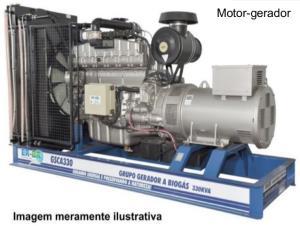 6. Produto: Biogás Motor originalmente a gasolina/diesel adaptado para biogás + Gerador