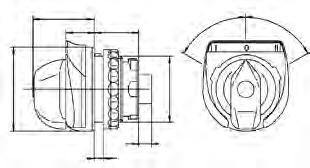 Ilustração Dimensões em mm (in) Descrição e número de catálogo 2 posições Seletor de posição BS, preto, com 2 ou 3 posições 0 - I para caixas de comando giro de 90 para gabinete ComEx 05-0003-000900