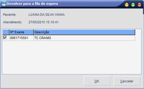 Retornar o Paciente para fila de Espera Para retornar o paciente para fila de espera,