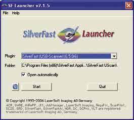 versão de SilverFast a ser aberta e clique em Start SilverFast inicia normalmente Serialização A caixa de diálogo de serialização
