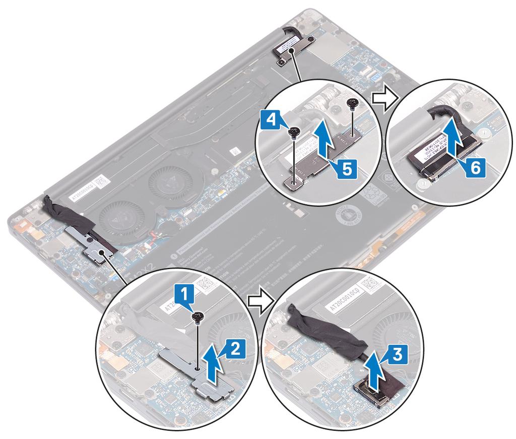 15 Como remover o conjunto da tela ADVERTÊNCIA: Antes de trabalhar na parte interna do computador, leia as instruções de segurança fornecidas com seu computador e siga as instruções em Antes de