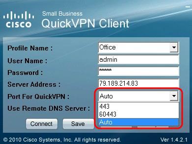 Etapa 8. Escolha a porta para o vpn rápido na porta para QuickVPN deixam cair para baixo a lista.