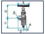 Adicione o sufixo "DL". Ex. 755CSST08DL 758C Modelo globo Rosca fêmea NPT x Tubo D-Seal 758C--T04 1/4" NPT 1/4" D.E. 35,0 43,3 73,0 18,5 81,5 85,5 0,51 M758C--T604 1/4" NPT 6mm D.E. 35,0 43,3 73,0 18,5 81,5 85,5 0,51 758C--T06 3/8" NPT 3/8" D.