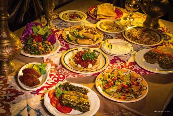 sequência árabe UM verdadeiro BANQUETE árabe para lhe proporcionar uma experiência gastronômica única! 133- sequência de especiarias (2 PESSOAS).